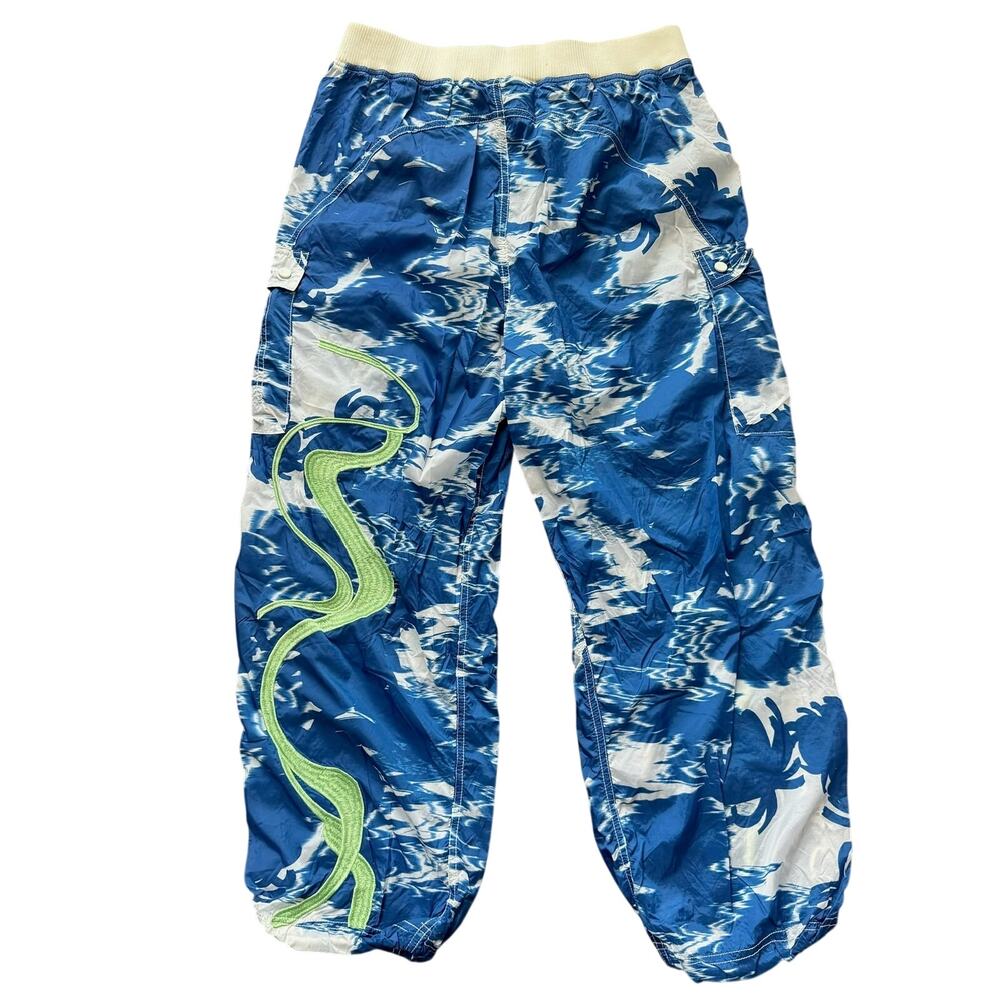 Free People FP Movement Color Burst Hike Pants Floral Blue White Size M - Picture 2 of 8